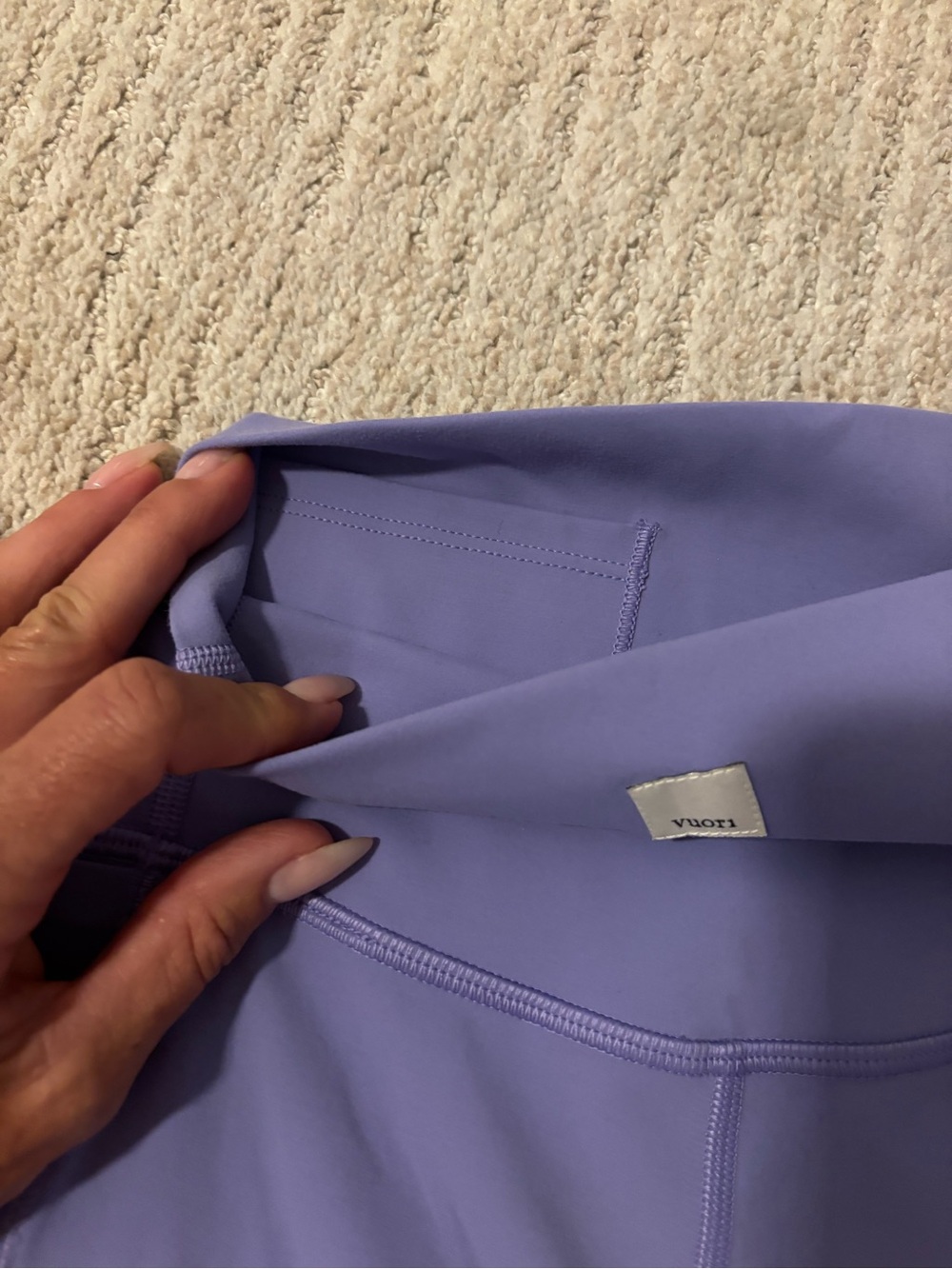 New without tags Vuori XS Lavender High-Rise Performance Bike Shorts - Picture 5 of 7